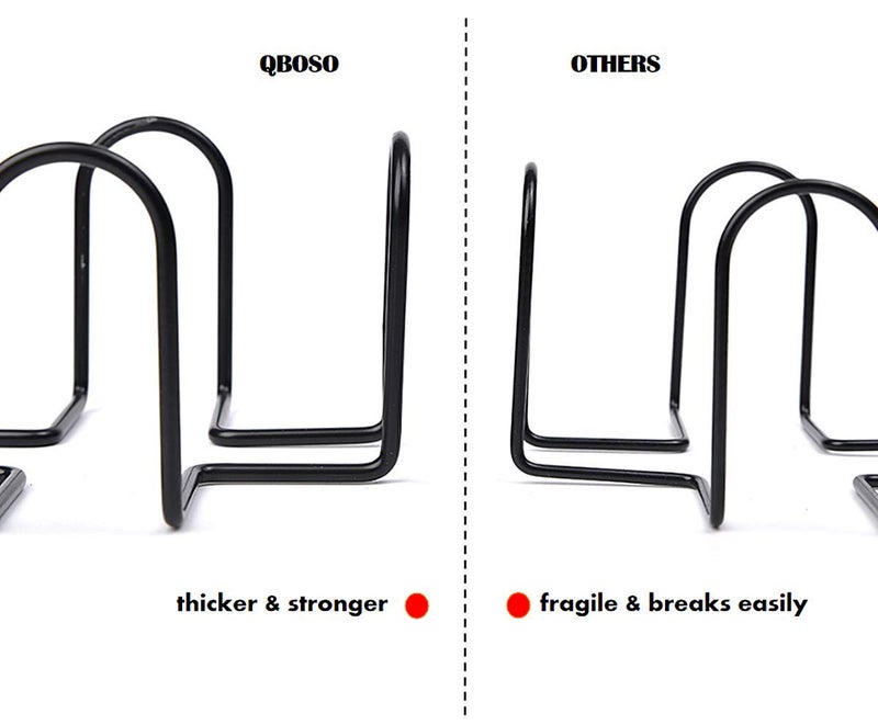 MOYODOR Coaster Holder 4.3 Inch Black Iron Metal Holder Storage Caddy for Both Round and Square Coasters Fit 4 to 9 Pieces Coasters (2 PC) - Image 3